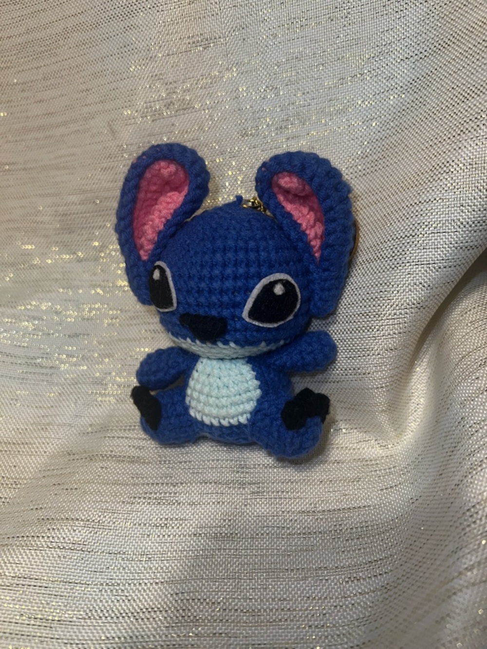 Blue Crochet Plush Keychain for Small Pets Accessories